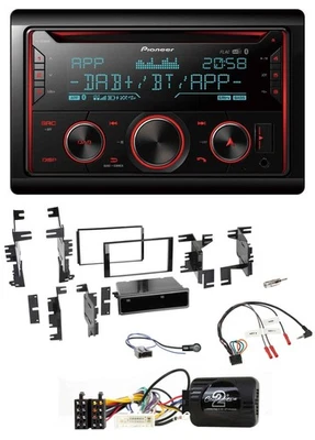 Pioneer 2DIN DAB Lenkrad Bluetooth USB CD Autoradio für Nissan Micra 13-17 piano - Bild 1 von 4