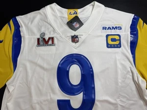 Maglia XL Matthew Stafford #9 Vapor Limited Super Bowl LVI 56 arieti cuciti - Foto 1 di 13