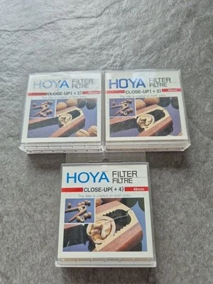 3x Hoya 49mm Close-Up Filters, +2, +3, +4 with Original Cases - Image 1 of 4