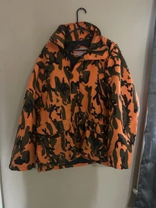 Winchester Hunting Jacket Mens Large Blaze Orange Camo Outdoor Insulated Coat L - Picture 1 of 2