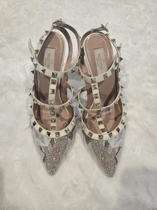 Valentino Rockstud Silber Gold Kristall Strass Sterne 39 - Bild 1 von 4