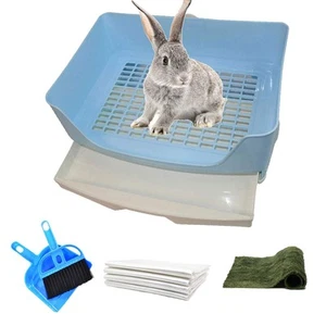 PINVNBY Large Rabbit Litter Box Corner Toilet Box Bigger Pan Pet Potty Traine... - Picture 1 of 6
