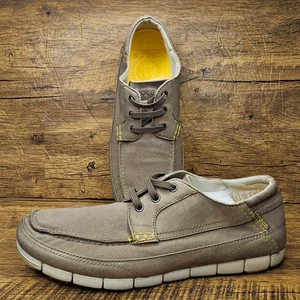 Crocs stretch Sole Leather Slip on loafer outdoor shoe size mens 12 - Picture 1 of 9