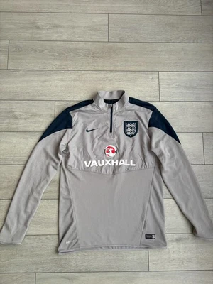 England Training Football Soccer Top 2014 2015 Dri-Fit Gray Men’s Size M Medium - Image 1 of 4