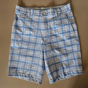 EUC FootJoy Golf FJ Men's Performance Summer Casual Plaid Flat Front Shorts W 30 - Picture 1 of 8