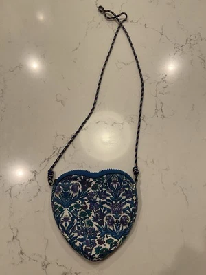 Cartera Liberty of London Crewcuts en forma de corazón púrpura y rosa J Crew Collab Foto 1 de 4