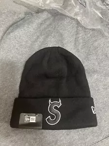 New in Box Supreme New Era S Logo Beanie (FW22) Black - Picture 1 of 8
