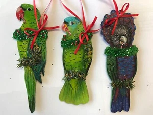 PAPPAGALLO Decorazione Natalizia Filippine Nape Blu Pappagallo Uccellini Decorazione Festività - Foto 1 di 2