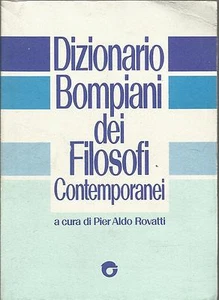 PIER ALDO ROVATTI: DIZIONARIO BOMPIANI DEI FILOSOFI CONTEMPORANEI_TASCABILI 1990 - Imagen 1 de 1