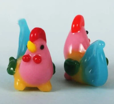 6 cuentas de vidrio de murano hechas a mano vidrio precioso gallo 13 * 17 mm Foto 1 de 2