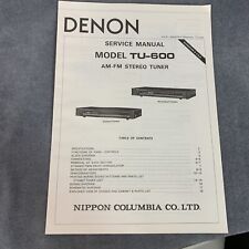 Denon TU-600 Service Manual [Original w/Schematics, Diagrams, Parts List, etc]