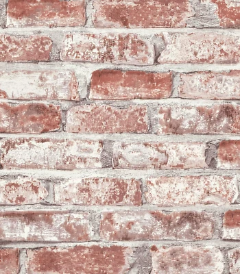 Papel de parede Sevalo tijolo vermelho papel de contato casca e vara para paredes tijolo falso 3D - Imagem 1 de 4