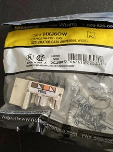 Hubbell Xcelerator XJ6 - Network connector CAT 6 White Data Jack - Picture 1 of 2