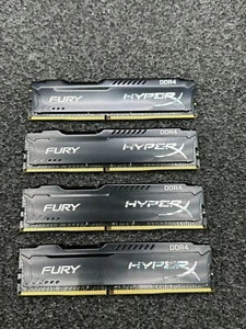 (Kit of 4)(4x16GB) Kingston HyperX Fury HX426C16FBK4/64 DDR4-2666MHZ 64GB Memory - Picture 1 of 3