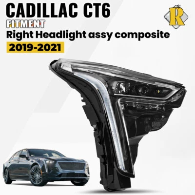 For 2019-2021 Cadillac CT6 LED Headlight w/o Cornering Light Passenger  Side Foto 1 de 4