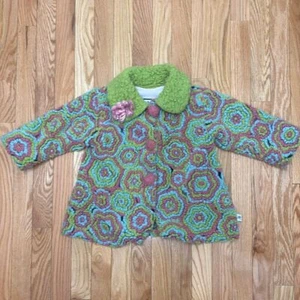 Corky & Company Fleece Lined Abstract Floral Fleece - size 24 months - Picture 1 of 6