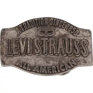 Levi Strauss Levis Denim Blue Jeans California Cowboy 1970s Vintage Belt Buckle - Picture 1 of 5