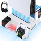 Vertical Cooling Fan Station & Dual Controller Charging for PS5 Console 2USB Hub