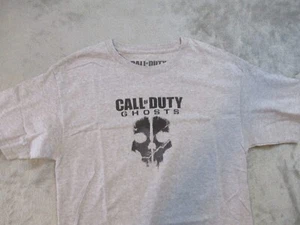 Vintage Call of Duty Ghosts Skull Shirt Boys XL Gray Black Nerd Video Game - Picture 1 of 13