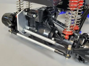 Aluminum Steering Lock Linkage Rod Mount Plate Tamiya 1/10 Bullhead Clodbuster - Picture 1 of 11