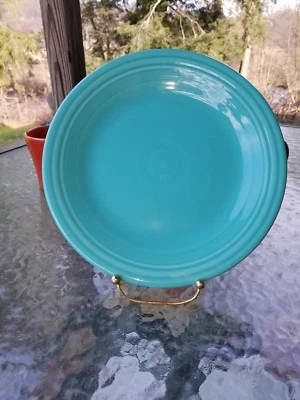 DINNER PLATE turquoise blue HOMER LAUGHLIN FIESTA 10.5" NEW