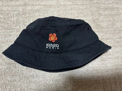 Chapéu Kenzo masculino balde preto M edição limitada estilo design artístico ousado icônico F - Imagem 1 de 3