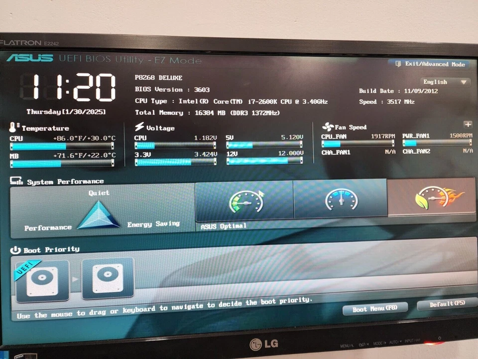 Astek P8Z68 Deluxe LGA1155 Carte Mère Intel I7-2600K 16 Go RAM Utilisé - Photo 1/1