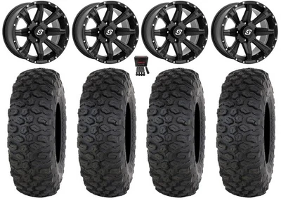 Sedona Sparx 14" Wheels Black 30" Chicane DS Tires Kawasaki Mule Pro FXT KRX / Foto 1 de 4