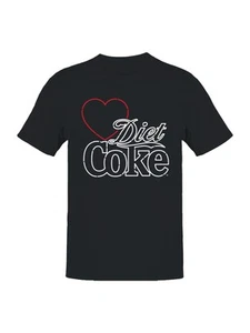 I Love Diet Coke Neon Heart Graphic Men's T-shirt - Picture 1 of 6
