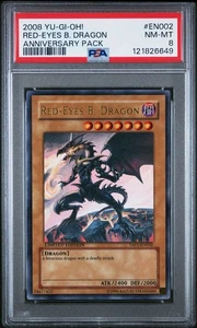 Yugioh Red Eyes Black Dragon Anniversary Pack YAP1-EN002 PSA 8 NM-MT - Picture 1 of 2