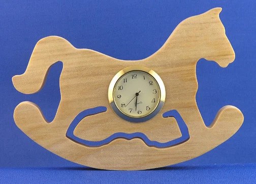 Rocking Horse Mini Clock - Hand cut w/ choice of insert - Image 1 of 1