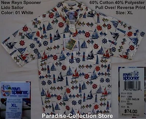 NEW REYN SPOONER BEAUTIFUL LIDO SAILOR SPONER KLOTH 60-40 PULL OVER VERY RARE XL - Picture 1 of 10