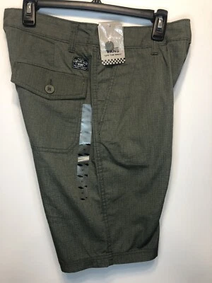 Hombres Vans Off the Wall Goodsman Pantalones Cortos Moda Patinaje Bolsillos Carga Oliva Verano Foto 1 de 4