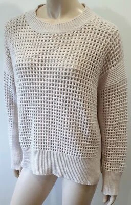 Suéter Top AGNONA Crema Cachemira Cuello Redondo Manga Larga Suelto Tejido Foto 1 de 4