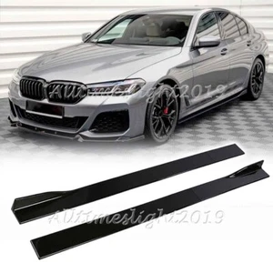 For BMW 5 Series G30 G31 540i 2017-23 Extension Side Skirt Rocker Lip Splitter - Picture 1 of 15