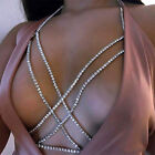 Rhinestone Necklace Harness Crystal Chest Body Chain Beach Bikini Bra Jewelry