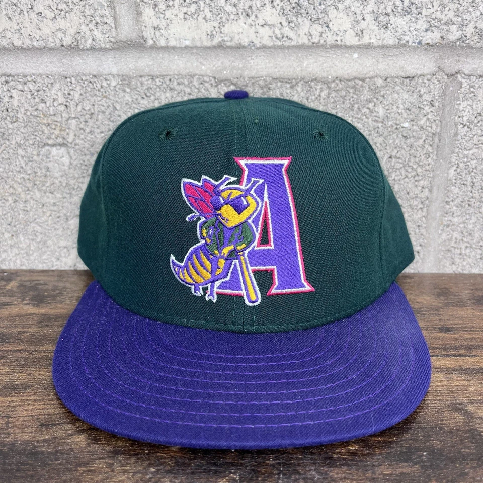 VTG 1990s Augusta Greenjackets MiLB Fitted Hat New Era 5950 Size 7 5/8 - Image 1 of 4