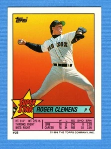 1989 Topps Sticker Back #25 Roger Clemens/Sticker #125 Sid Bream #301 Dan Pasqua - Picture 1 of 2
