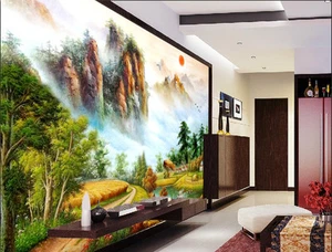 3D Sky Woods Waterfall 83 Wallpaper Mural Paper Wall Print Wallpaper Murals UK - Picture 1 of 1