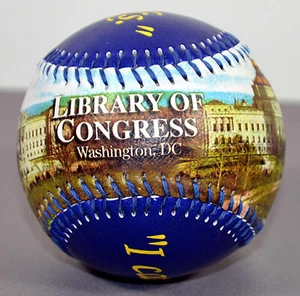 New Library of Congress Washington D.C. Souvenir Baseball Thomas Jefferson - Picture 1 of 6