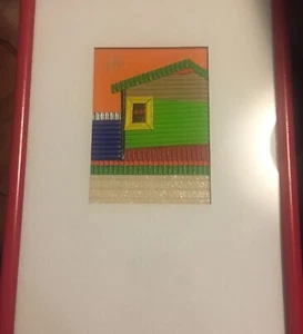 Daniel Horacio Aguirre Mixed Media Framed Art La Boca Argentina Artist Signed - Picture 1 of 3