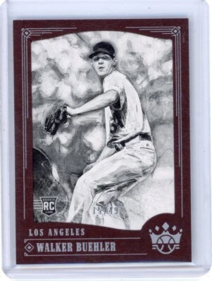 Walker Buehler 2018 Diamond Kings Brown Frame Black & White /49 #108 Rookie RC Foto 1 de 2