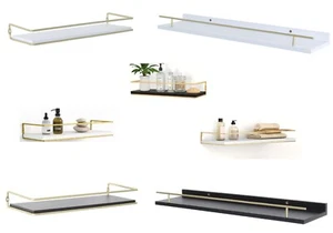Wall Mounted Floating Shelves DECO Picture Ledge Display Rack Book Storage Shelf - Picture 1 of 14