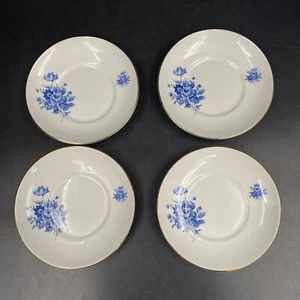 New Hall Staffordshire Blue Flower Bouquet Bone China England Saucer Plate - Picture 1 of 12