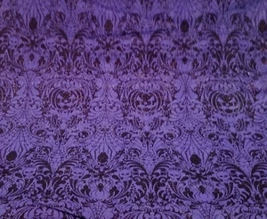 Fabric Tradition- Halloween Gothic Scroll - Glitter Quilting and Crafting Fabric - Picture 1 of 4
