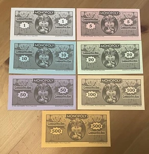 Garbage Pail Kids GPK Adam Bomb Monopoly Money Set Of 7 - Picture 1 of 1