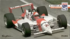 AL OUR JR. PROMO CARD Auto Racing Pole Winner Indy 500 Skybox 1995 - Foto 1 di 2