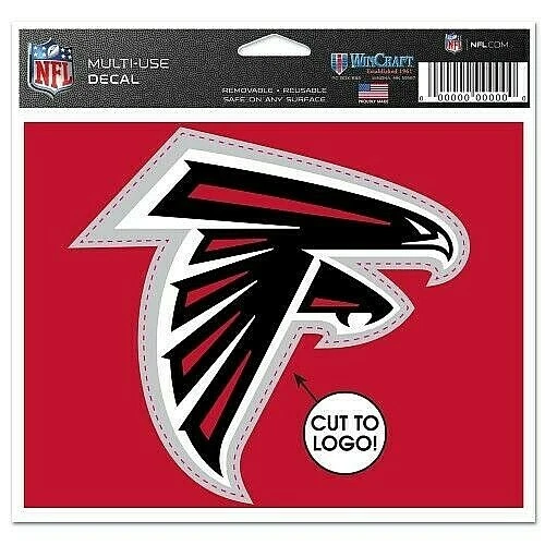 Atlanta Falcons NFL Cut To Logo Multi-Use Decal  / Sticker  *Free Shipping - Image 1 of 1