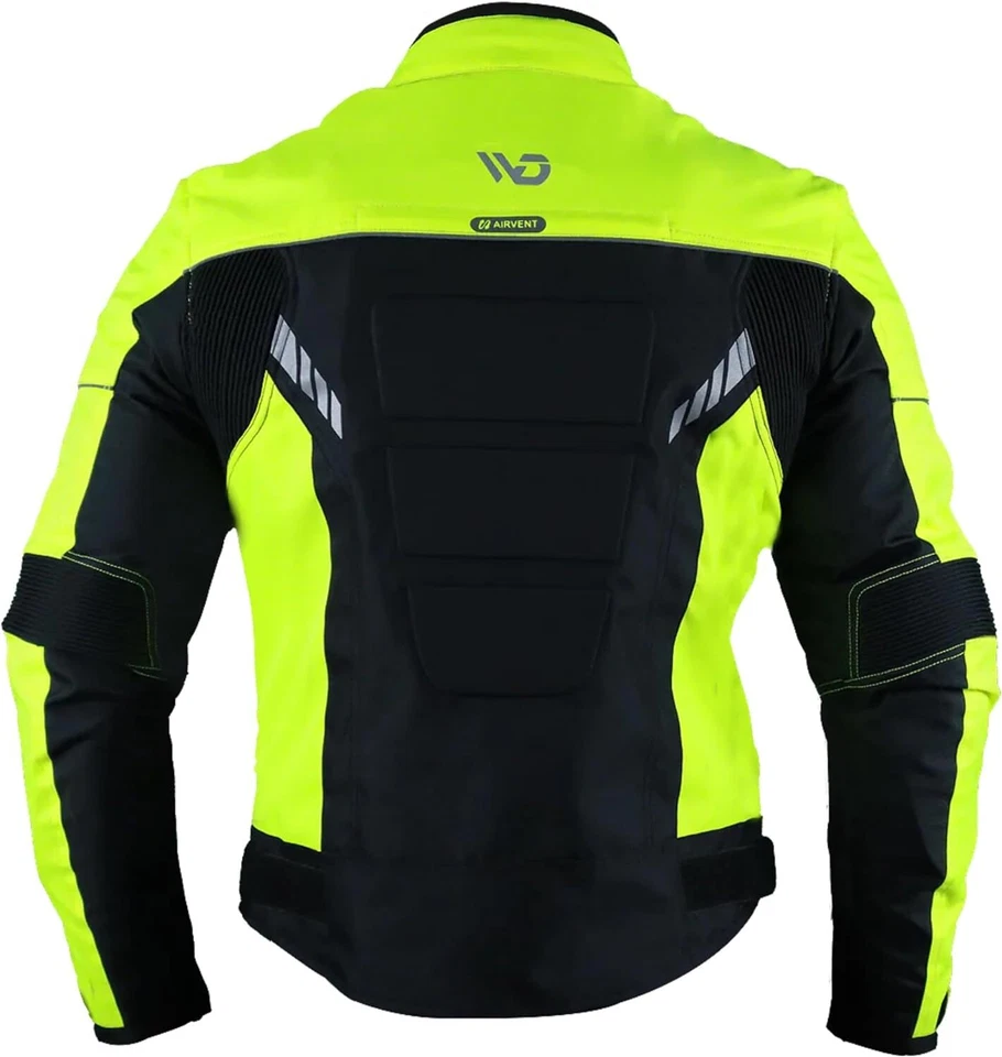 MOTORAD TEXTILE JACKE MOTORRAD TOUREN JACKE NEON GRÜN/SCHWARZE Neu Gr S-5XL - Bild 1 von 4