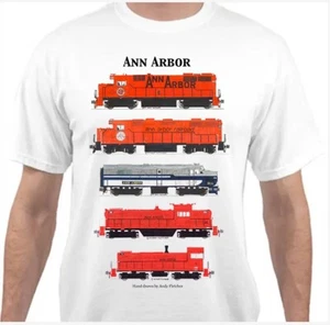 Maglietta Ann Arbor Locomotives Railroad di Andy Fletcher - Foto 1 di 1